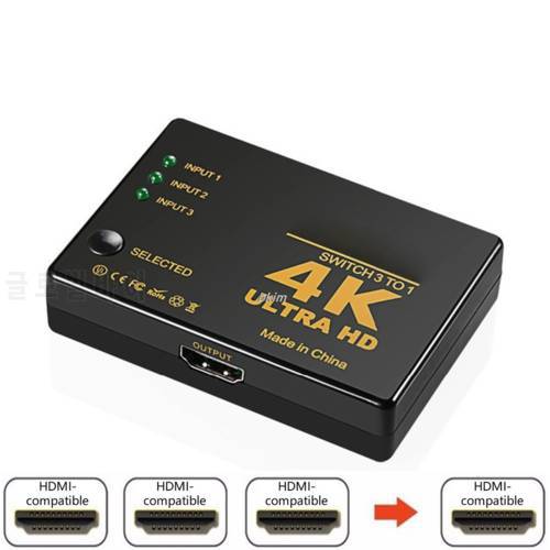 HDMI-compatible Switch 4K Switcher 3 in 1 out HD Video Cable Splitter 1x3 Hub Adapter Converter for PS4/3 TV Box HDTV PC