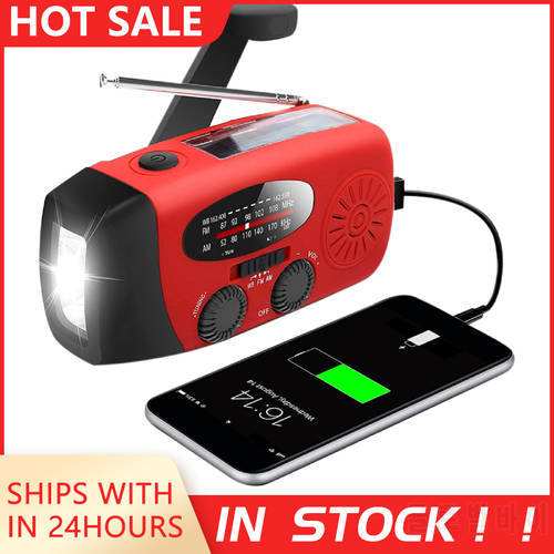 Emergency Solar Hand Crank Portable Radio NOAA Weather Radio For Household And Outdoor Emergency With Am/Fm Flashlight SOS A
