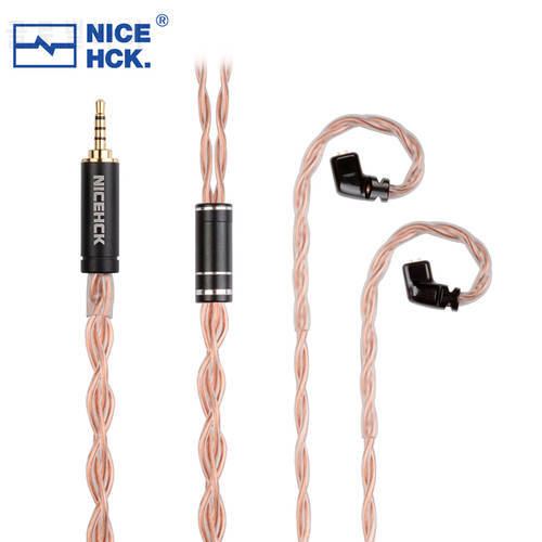 NiceHCK GCT5 Headset Upgrade Cable 5N OCC Replace Audio Earphone Wire 3.5/2.5/4.4mm MMCX/QDC/0.78mm 2Pin For Jasper M5 ZAS DH5