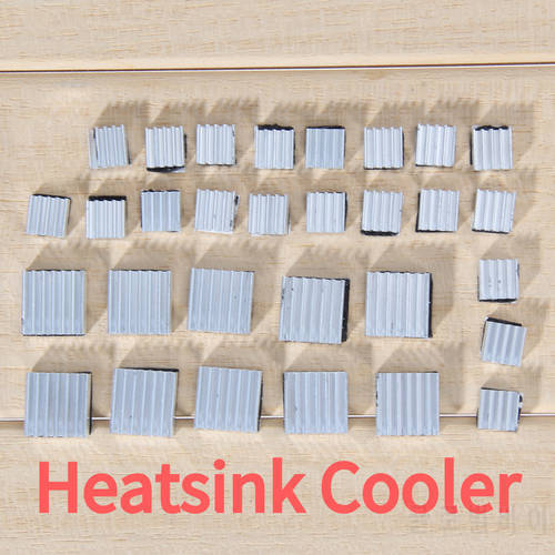 30Pcs Heatsink Cooler Pure Aluminum Adhesive Raspberry Pi 3 Heat Sink Set Kit Radiator For Cooling Raspberry Heat Dissipation