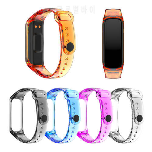 TPU Sport Band Strap for Samsung Galaxy Fit 2 SM-220 Transparent Watch Bracelet Replacement for Samsung Galaxy Watchband