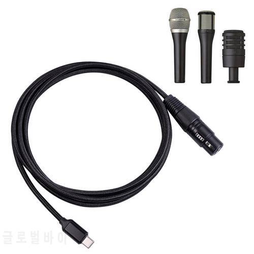 USB Type C To XLR Adapter Type C To XLR Connector Adapter Audio Data Cable Built-in High-end Chip Delicate Design Durable Audio