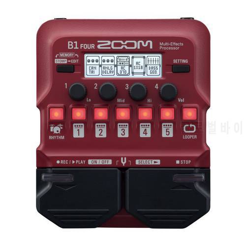 Zoom B1 FOUR Multi-Effects Processor Four bass guitar multi effect processors with Expression Pedal
