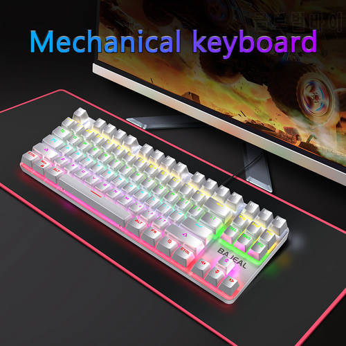 K200 Gaming Mechanical Keyboard 87 Keys Blue Switch USB Wired Backlit Tenkeyless TKL Gaming Keyboard for PC Laptop Desktop Gamer