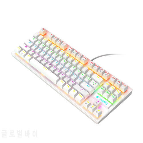 Portable Bluetooth Compatible 5.0 68-key Colorful Wireless Mechanical Gaming Keyboard Dual Mode 2.4G Hot-swappable Keys PC
