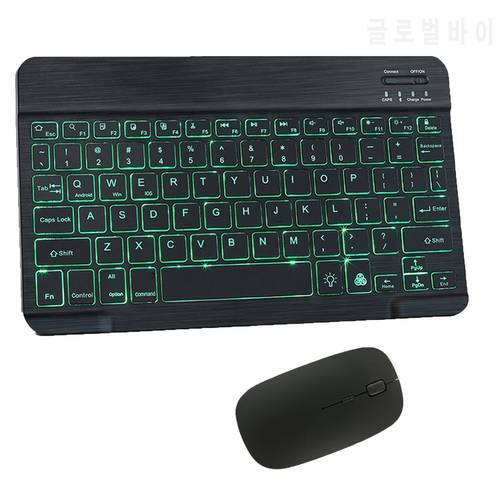 Mini Wireless Keyboard and Mouse for ios Android Tablet for IPad 10.5 Mini Wireless Backlit Keyboard Bluetooth-compatible
