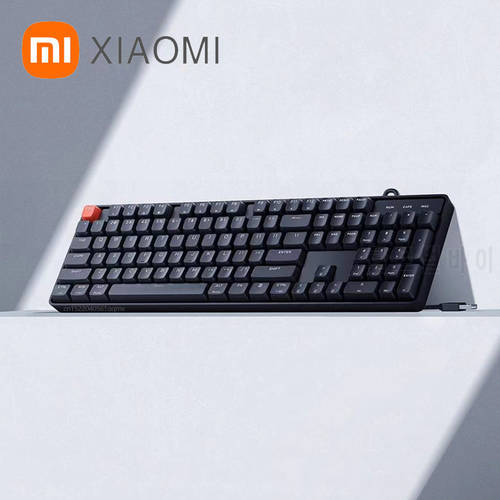 Xiaomi Wired Mechanical Keyboard 104 Full Keys Support Win/Mac OS Blue Red Switch Game Ergonomic Design 6 LED Backlight Modes