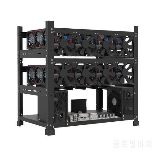 Open Mining Rig Frame For 12 GPU Mining Case Rack Motherboard Bracket ETH/ETC/ZEC Ether Accessory 3 Layers Graphics Card Holders