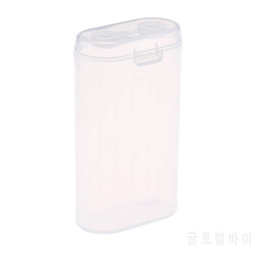 Battery Portable Waterproof Clear Holder Storage Box Transparent Plastic Safety Case for 2 Sections 18650 Wholesale