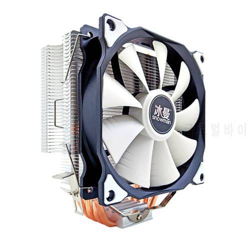 SNOWMAN M-T4 CPU Cooler 4 Heat Pipe 4Pin PWM 120Mm Silent Fan CPU PC Cooler For Intei LGA1150/1151/1155/1156/1366/775