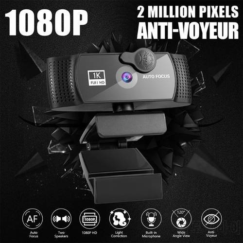 1K/2K/4K/8K Webcam With Tripod USB Live Auto Focus Computer Camera Free Drive With Mic Privacy Cover Speaker for Online