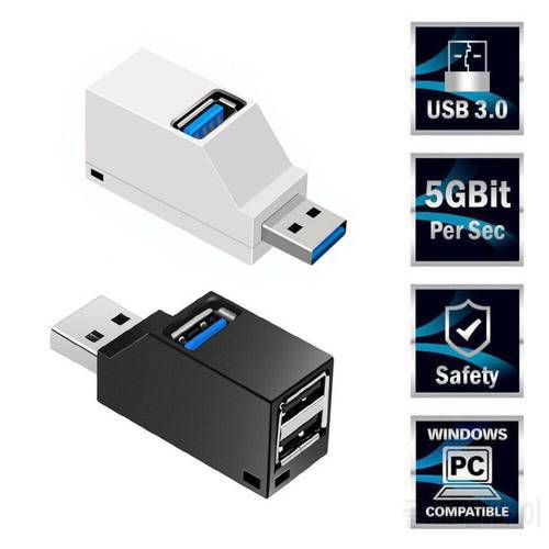 Mini 3 Ports USB 3.0 2.0 Splitter Hub High Speed ​​Data Transfer Splitter Box Adapter For PC Laptop MacBook Pro Accessories