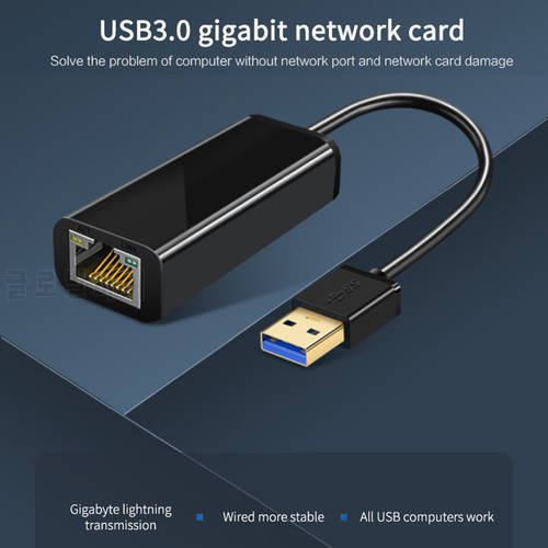 10/100/1000 Mbps USB 3.0 Gigabit Ethernet Lan Card RJ45 Adapter Ethernet Converter Realtek RTL8153 For Laptop PC Win8 10