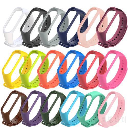 Strap For Xiaomi Mi Band 6 5 4 3 Sport Wristband Silicone Bracelet Mi Band 3 4 Band 5 Replacement Straps For Mi Band 5 Watch Ban