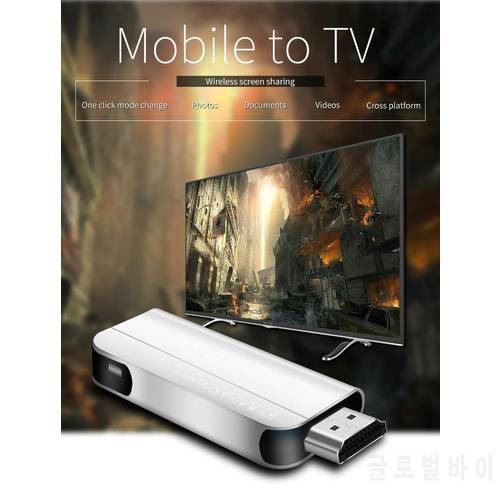 1080p Hd 2.4g Wifi TV Stick Wireless Hdmi-compatible Airplay Screen Mirroring Display Receiver Micro USB WiFi 2 in 1cable