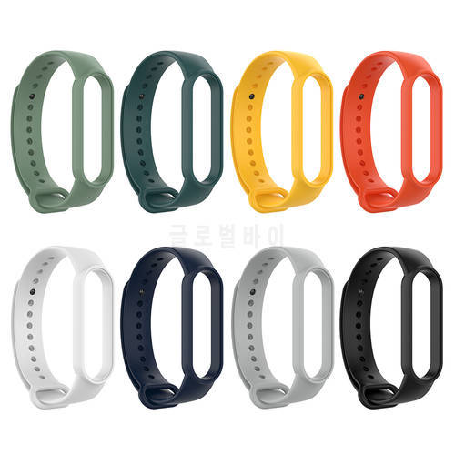 Silicone Smart Watch Strap Replacement Wrist Band Universal for Mi Band 6/6 NFC/5/5 NFC for Huami Amazfit Band 5 Bracelet Cover
