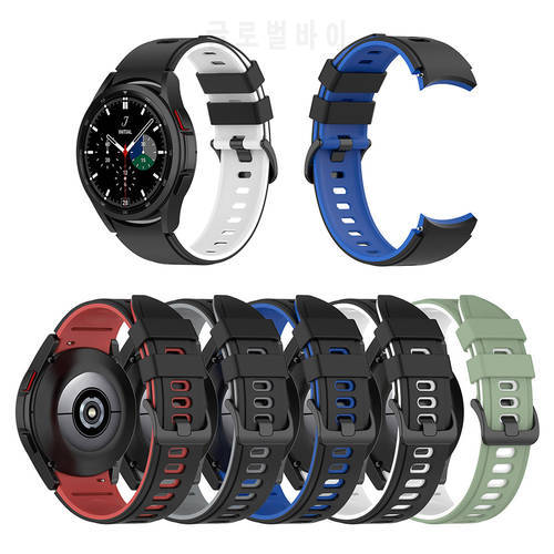 20mm Silicone Strap Watchband For Samsung Galaxy Watch 3/4/4 Classic 40/42/44/46MM Original Silicone Adjustable Bracelet Strap