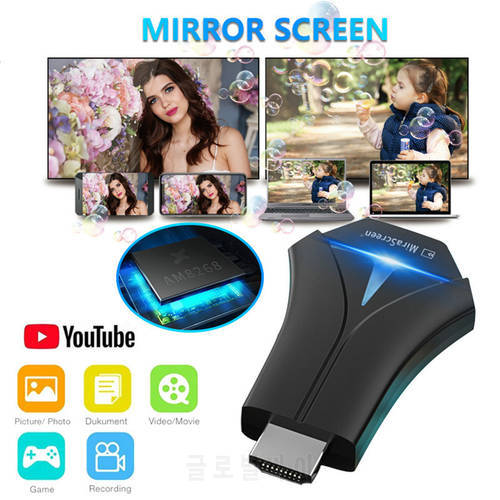 Mirascreen K12 TV Stick Wifi Display Receiver HDMI-compatible Stream Cast Mirror Screen Airplay Miracast Anycast Airmirror