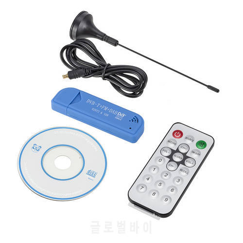 USB 2.0 TV Receiver DAB FM RTL2832U R820T2 SDR RTL A300U 25MHz-1760MHz Receiving Frequency Tuner Dongle Stick