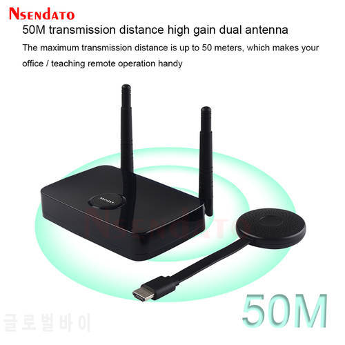 Wireless HDMI-compatible Video Transmitter and Receiver 4K 50M 5G Wireless Projector home Plug Play for Streaming TV Stick PC