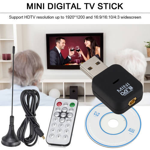 Video TV Stick HDTV DVB-T Antenna Receiver Tuner Mini USB 2.0 Laptop Desktop for Household Television Playing Decoration