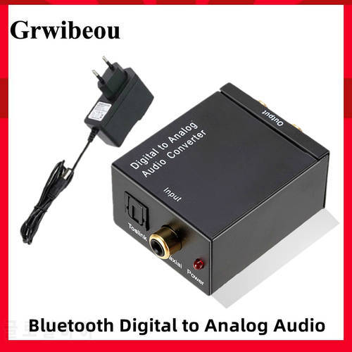 USB DAC Digital to Analog Audio Converter Amplifier Decoder Optical Fiber Toslink Coaxial DAC Amplifiers Spdif Stereo