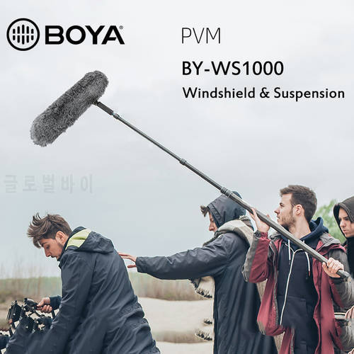 BOYA BY-WS1000 Blimp Windshield & Suspension For Shotgun Microphones Cage Handle Shock Absorber Wind Sweater Mic Cable