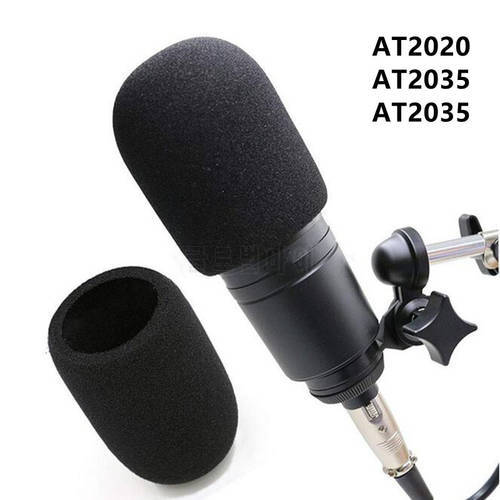 1PC AT2020 Mic Windscreen Cover,Windproof Foam Pop Filter for Audio Technica ATR2500 AT2035 AT2050 AT4040 Microphone Windshield