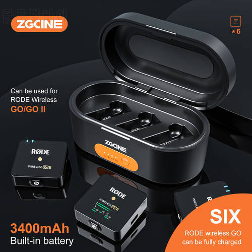 ZGCINE ZG-R30 Pro Charging Case for Rode Wireless GO 2 I II Single Fast Charging Box 3400mAh Built-in Battery Power Bank G0 2
