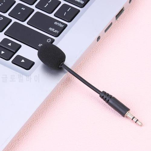 Mobile Phone Mini 3.5mm Interface Flexible Microphone Stereo Mic for PC Laptop Low Impedance Noise Resistance Feature