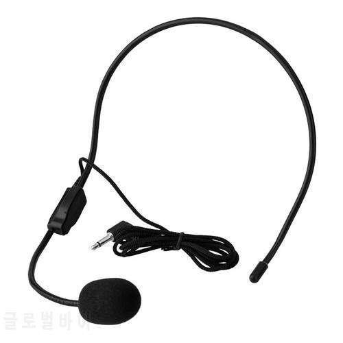 Voice Amplifier Portable 3.5MM Wired Microphone Headset Studio Conference Guide Speech Speaker Stand Headphone