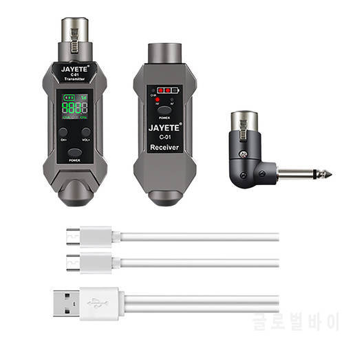 Microphone Wireless Receiver Transmitter System Rechargeable Wireless Digital Audio Transmission Converter With HD Display
