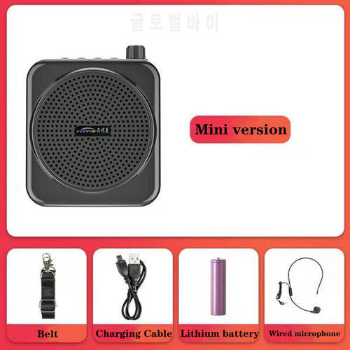 Teacher Waist-Mounted Wired Headset, Small Bee Amplifier, Tour Guide Lecture Loud Speaker, TF Card Player