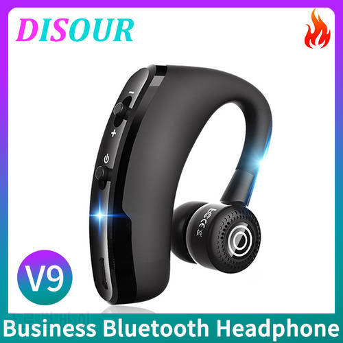 DISOUR V9 Bluetooth Earphone Sport Drive Car Wireless Headphone With Mic Hands free Business Headsets Noice Cancelling Headphone