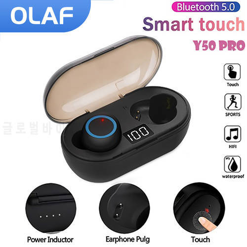 OLAF Earphones wireless Y50 headphones Y30 Pro Wireless bluetooth headset true wireless long battery life with charging box