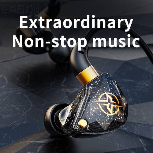 Fonge X6 Wired Earphone Wrap In-Ear Heavy Bass Subwoofer 1.2 meter Large Moving Coil Sports Music Gaming Headphone