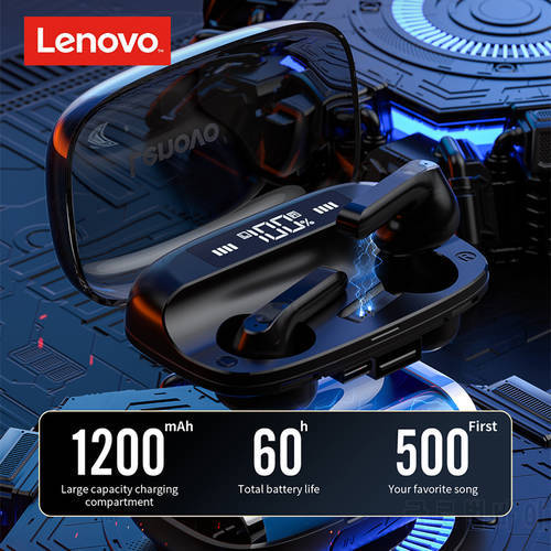 Lenovo QT81 QT82 QT83 Wireless Headphones Bluetooth Earphones TWS Headset Gaming Stereo Bass Earbuds Touch Control HIFI Charging