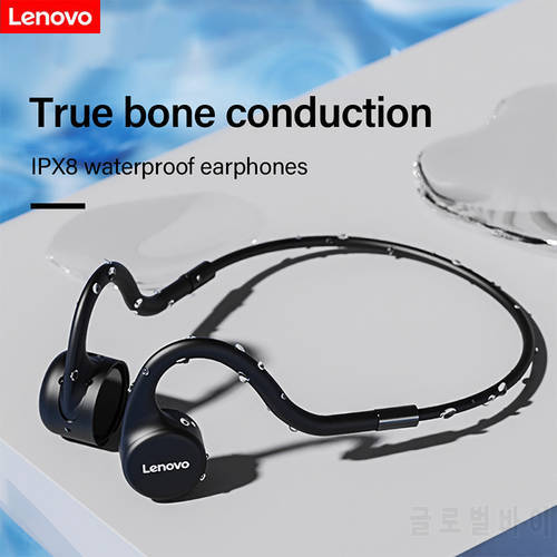 Lenovo X5 Bone Conduction Headphones IPX8 Waterproof Built-in 8GB Memory Wireless Bluetooth-compatible Earphone MP3 Music Player