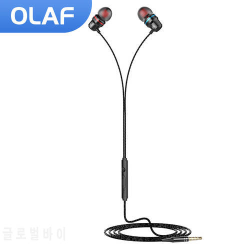 OLAF Wired 3.5mm In-ear earphone with Microphone type c headphone Wired earphone for Samsung Galaxy S8 S9 Xiaomi poco universal