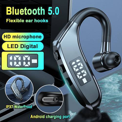 NEW Bluetooth Earphone Wireless Headphones Stereo Headset Bass Music Earbuds Waterproof Sports Noise HD Mic For Smart Phone