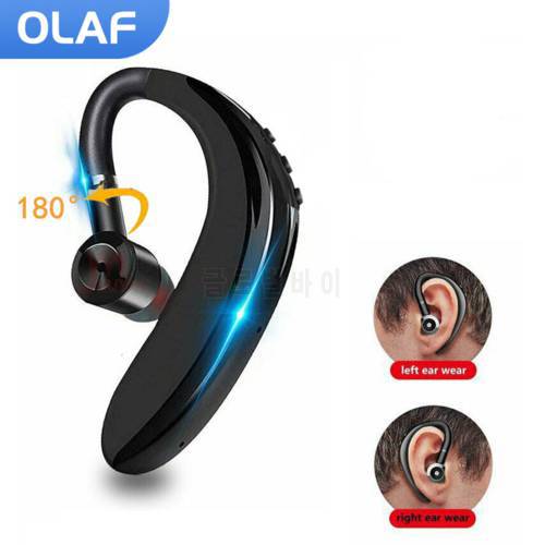 OLAF Wireless Bluetooth Earphones Single Ear Hook S109 Handsfree Sports Earbud With Microphone Business Stereo Headphone Headset