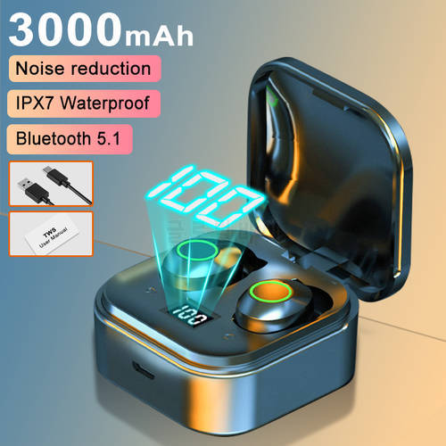Bluetooth Earphones TWS S50 Wireless Headphone Sports Earbuds 9D Stereo Bass Headsets Waterproof Charging Box With Microphone