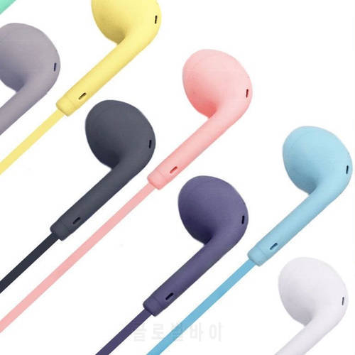 3.5mm Earphone In Ear Wired Stereo Sound Earphone With Built-in Microphone Sport Music Earbud Handfree For Xiaomi Huawei Samsung