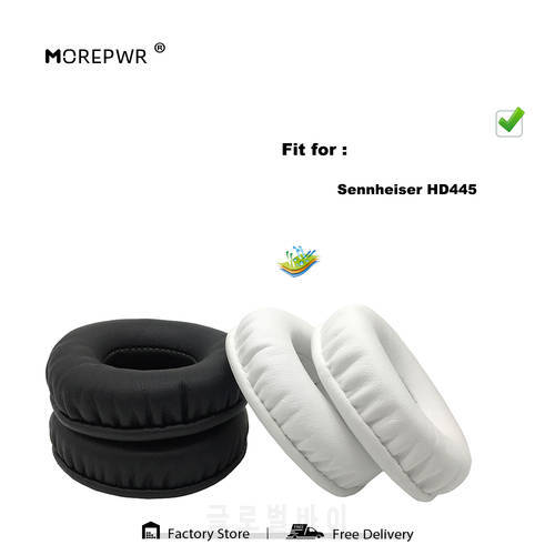 Morepwr New Upgrade Replacement Ear Pads for Sennheiser HD445 Headset Parts Leather Cushion Velvet Earmuff Sleeve Cover