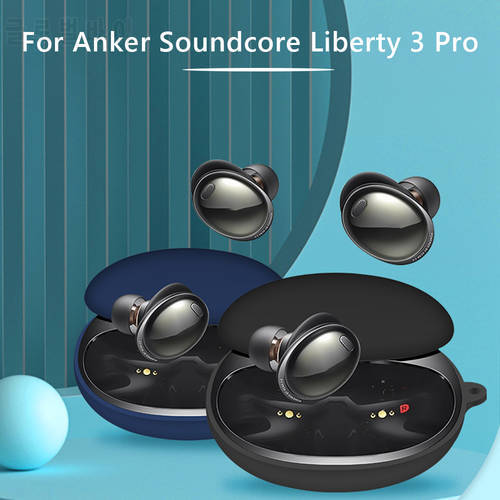 Wireless Bluetooth-Compatible Earphone Box for Anker Soundcore Liberty 3 Pro Headset Silicone Waterproof Storage Carrying Case