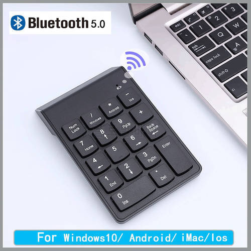 Bluetooth Numeric Keypad Cimetech Wireless Slim 18 Keys Multi-Function Numeric Keypad Keyboard Extensions for Laptop/Desktop/PCs
