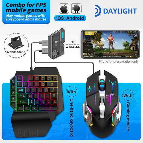 Left Hand Keyboard Single Hand Keyboard Gamwing Mix SE/Elite Mouse Keyboard Comverter Combo Pack For Android Mobile Laptop PUBG