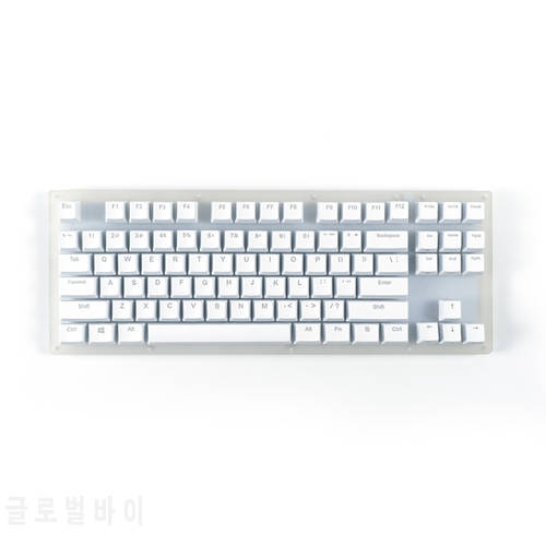 GamaKay K87 80% USB RGB Mechanical Keyboard 87 Keys Hot Swappable Translucent Glass Base Gateron Switch ABS Two-color Keycap