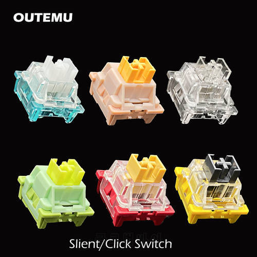Outemu Silent/Clicky Switches Mechanical Keyboard Switch 3Pin Lube RGB Gaming MX Switches Linear Tactile Lemon Panda