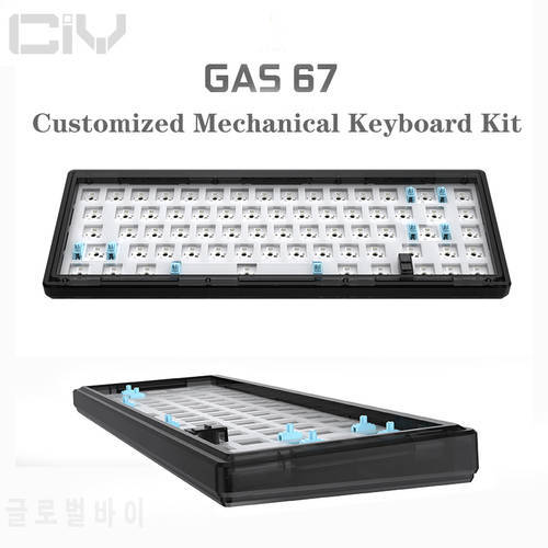 ZUOYA GAS67 customized Mechanical keyboard kit hot-swappable Wired RGB Backlit Gasket Structure keyboard For Cherry Gateron swi